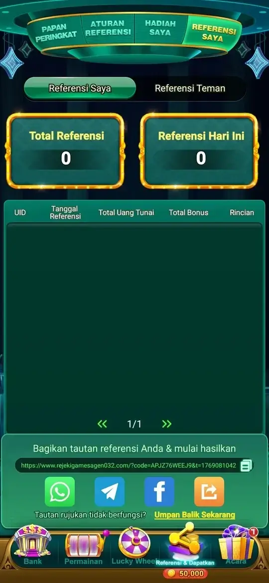 Rejeki Games - Menu Slot